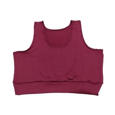 Imagem de Top Cropped Nadador Plus Size G1 G2 G3 G4 Academia Grosso Fitness Femi