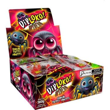 Imagem de Doce Spider de Gelatina Sabor TUTTI-FRUTTI Display com 24 Unidades