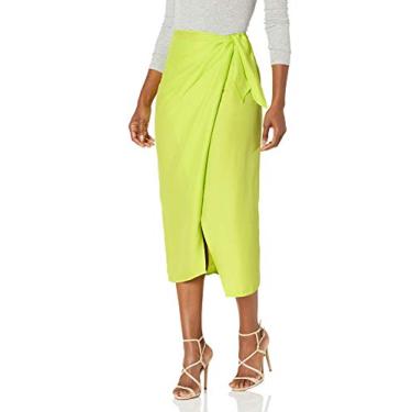 Imagem de French Connection Saia midi feminina, Ponche de limão, 6