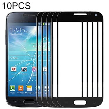 Imagem de HUANGYUNCHAO Acessórios telefônicos 10 pcs Lente de vidro exterior da tela frontal para Samsung Galaxy S IV Mini / I9190 Substituição do telefone celular