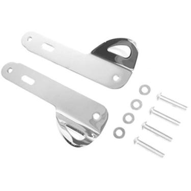 Imagem de 2014-2024 Chrome Tie Down Ring Clip Rings Bracket Mount Hardware Kit Harley Touring Street Glide Special Electra Ultra Classic Limited Low CVO # 93500011 Suportes de alça de reboque seguro
