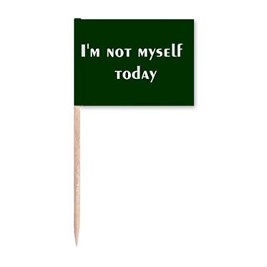 Imagem de Not Myself – Presente Art Deco de mau humor, bandeira de palito, marcador de palito, decoração de festa
