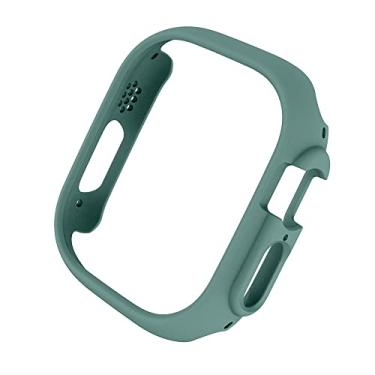 Imagem de KAPPDE Capa fosca para Apple Watch Series 7/8 41mm45mm Bumper protetor Hard PC Frame Protector Case para iWatch Series8 Pro/Ultra 49mm (Cor: Verde, Tamanho: 41MM para Série 8)