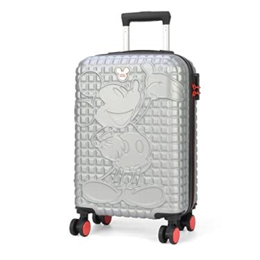 Imagem de Mala de Bordo do Mickey Prata com Rodas 360 by Luxcel Ref.10350