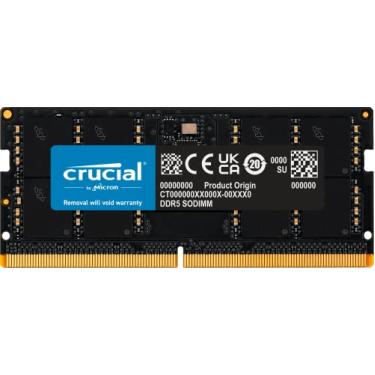 Imagem de Crucial Memória RAM 16GB DDR5 5200MHz (ou 4800MHz) para laptop CT16G52C42S5 Preto