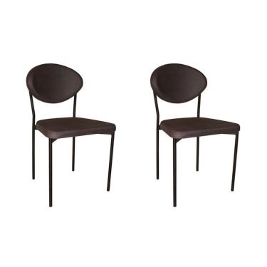 Imagem de Conjunto com 2 Cadeiras de Cozinha Bella Veludo Grafite
