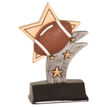 Imagem de 13,8 cm Estilo de prêmio de troféu esportivo de rúgbi - 4 suporte de inserção de 5 cm Resina estrela, medalhas esportivas, troféus do jogador com nome gravado personalizado