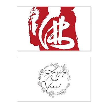 Imagem de Personagem vermelha alfândega festival de ano novo cartão felicitações mensagem presente