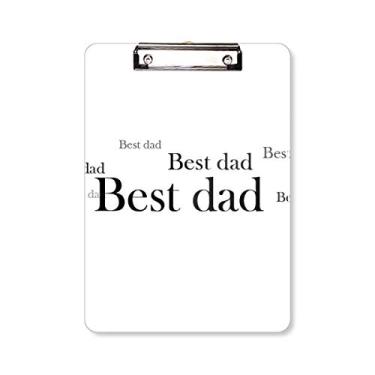 Imagem de Best Dad Festival Citação Prancheta Pasta Bloco de Escrita Placa de Apoio A4