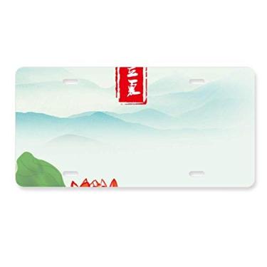 Imagem de DIYthinker Etiqueta de aço inoxidável para decoração de placa de licença Summer Begins Twenty Four Solar Term