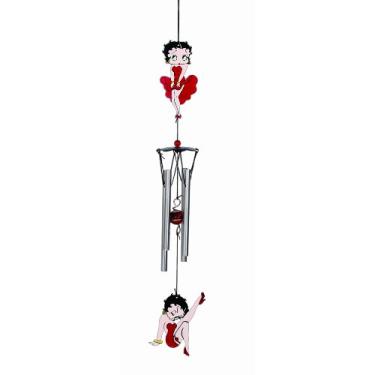 Imagem de Spoontiques Betty Boop Sino de vento de 45,7 cm - Decoração de jardim externo - Sinos decorativos para decoração de quintal, jardim, quintal e pátio