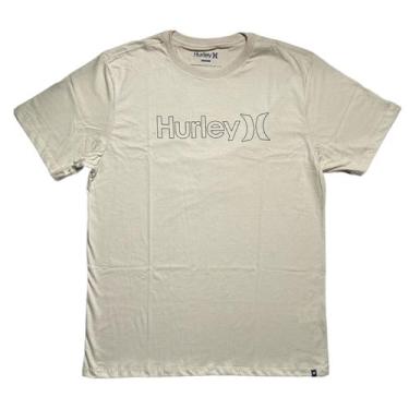 Imagem de Camiseta Hurley Plus Size O&O Outline Over - Areia