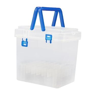 Imagem de Estojo para caneta marcadora titular caneta marcadora organizadora caixa portátil caneta marcadora caixa de armazenamento, 60 slots