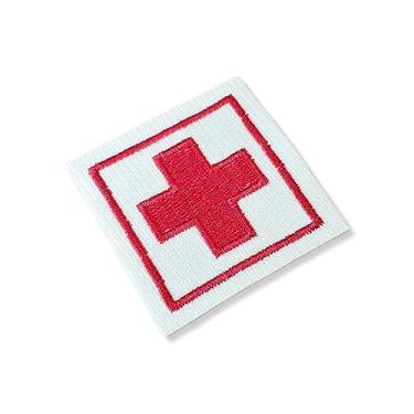 Imagem de M0049T11 Cruz Vermelha Patch Bordado Termo Adesivo Costura