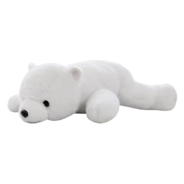 Imagem de Luxshiny Boneco Urso Polar Brinquedo Modelo Urso Polar Brinquedo Animal Ártico Almofada Abraçável Travesseiro De Pelúcia Para Animais Modelo De Urso Pelúcia Curta Boneca Branco Bebê Cenoura