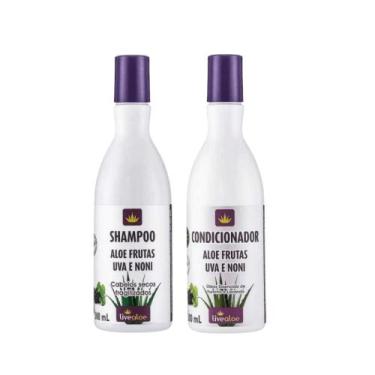 Imagem de Kit Com Shampoo E Condicionador Para Cabelos Cacheados - Livealoe