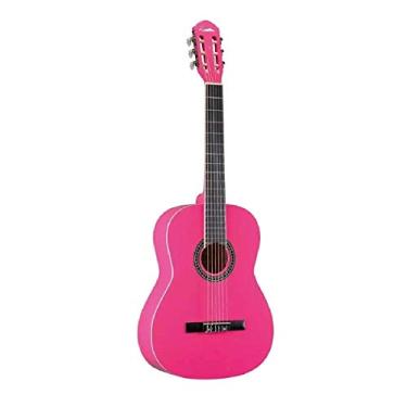 Imagem de "Violao Clássico Memphis By Tagima Acústico AC 39 Cordas de Nylon, Tarraxas 3+3 Douradas - Pink"