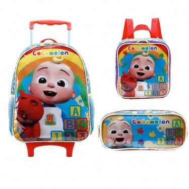 Imagem de Kit Mochilete Estojo e Lancheira Cocomelon X Ref:11900, 11905 e 11904 Xeryu`s