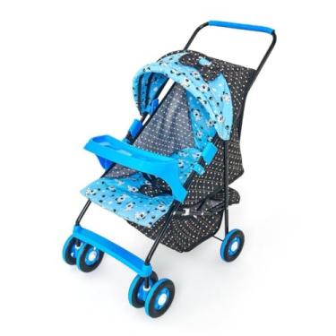 Imagem de Carrinho de Boneca Milano com bandeja Preto Cãozinho Bebê Reborn