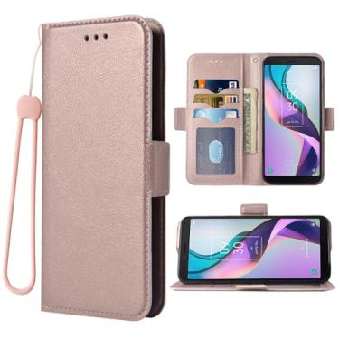 Imagem de Dswteny Compatível com Metro TCL Ion X/Ion V/40Z Capa carteira alça de pulso cordão e suporte de cartão de crédito flip de couro acessórios para celular capa para celular IonX T430W IonV 2023 feminino