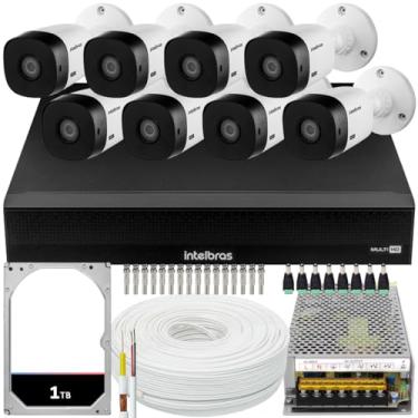 Imagem de Kit 8 câmeras Intelbras VHL 1220 Full 20m DVR 16 canais 1TB