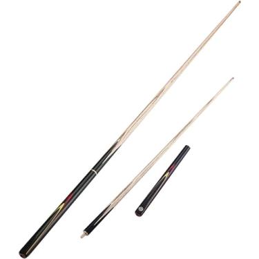 Imagem de Taça de bilhar de duas peças, tacos de bilhar de 133 cm, preto, acessórios de bilhar para varas de bilhar, para jogos e esportes, madeira de cera, bastões para jogadores profissionais de bilhar