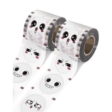 Imagem de WantJoin 2 rolos de filme de vedação de xícara, película seladora de copos de pérola 90-105 mm (3,5-3,7 pol) 6400 xícaras para copos de plástico PP e papel, filme de vedação de xícara de chá para