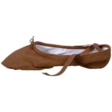 Imagem de Bloch Tênis feminino Dance Pump Split Sole de lona, Cacau, 11 Wide
