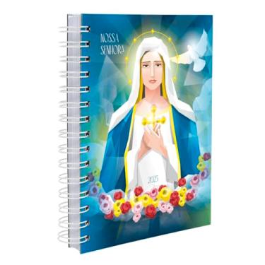 Imagem de Agenda Capa Dura 2025 Fé Nossa Senhora Católica Maria