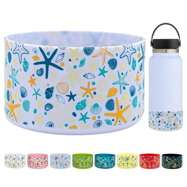 Imagem de HEYSKAY Garrafa protetora de silicone de 340 a 680 g para base de tampa inferior de garrafa de água Hydro Flask e compatível com Stanley, Yeti, Simple Modern e outras garrafas de água com diâmetro