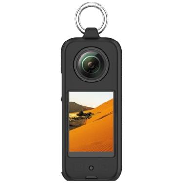 Imagem de MOTONG Capa protetora compatível com câmera Insta 360 X3 – Capa protetora de silicone para relógio compatível com câmera Insta 360 X3 (preto)