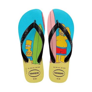 Imagem de Chinelo Azul/Preto Simpsons Havaianas Adult Licenses n° 45/46