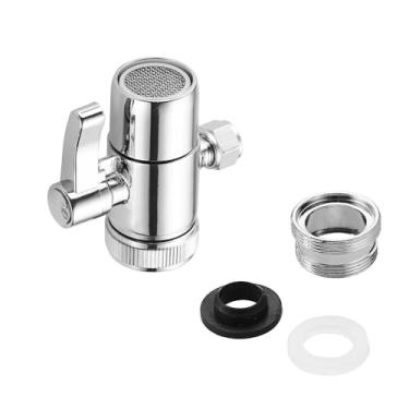 Imagem de Filtro de água para torneira de pia, válvula de desviador para filtro de água acima do balcão divisor de torneira de pia de cozinha para desvio de água push on tubo de substituição adaptador de peça