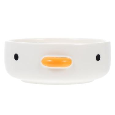 Imagem de UPKOCH Pratos de pintinho fofos engraçados mini prato de sobremesa feito à mão prato de cerâmica de segurança para pato tigela de hamster tigela de comida de pássaros.