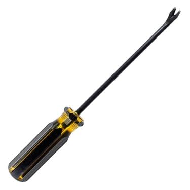 Imagem de Removedor de grampo, ferramenta de chave de fenda de remoção de aderência em forma de V, extrator de grampos de construção resistente para extração eficiente de grampo, removedor de aderência de