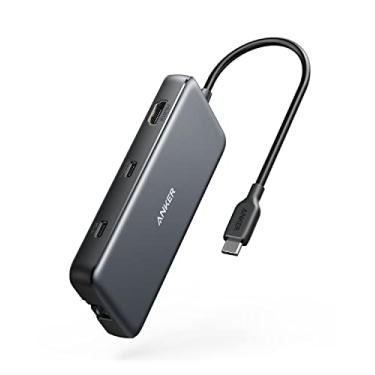 Imagem de Anker Hub USB C, hub USB-C 555 (8 em 1), com entrega de energia de 100 W, porta HDMI 4K 60Hz, USB C de 10 Gbps e 2 portas de dados USB A, porta Ethernet, leitor de cartão microSD e SD, para MacBook