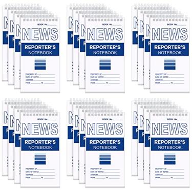 Imagem de Caderno de repórteres, 24 peças, bloco de notas espiral encadernado na parte superior 10 x 20 cm, repórteres, suprimentos para jornalistas, anotações, funcionários, estudantes, presente, 50 folhas, 100 páginas
