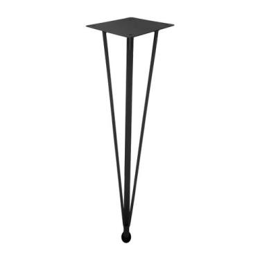 Imagem de 01 Pé De Mesa Nantes Hairpin Legs 75cm - Genus Móveis, Preta