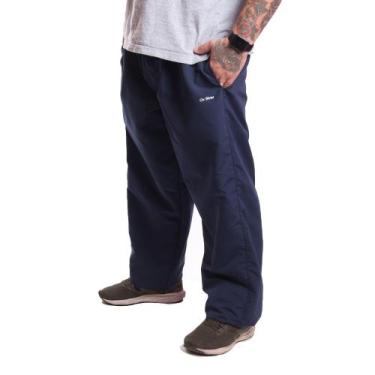 Imagem de Calça Tactel Ox Silver Plus Size Com Bolsos, G1, Marinho, Masculino