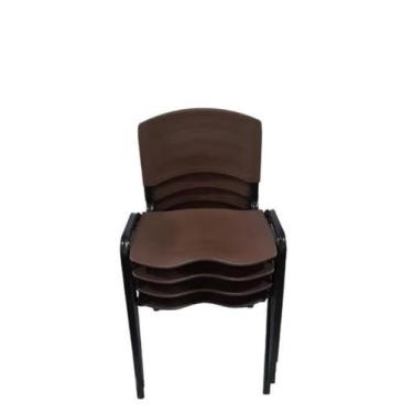 Imagem de Kit 4 Cadeira Prisma Iso Fixa Igreja Recepção Sala Espera - Sintonia F