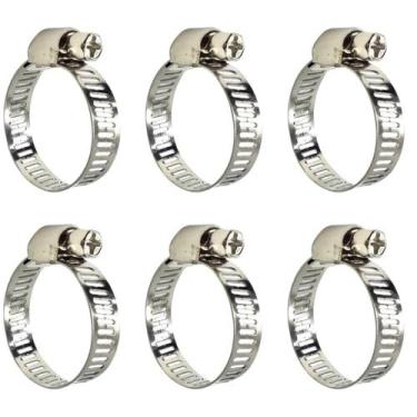 Imagem de Abraçadeira Aço Inox 3/4 Rosca Sem Fim 13 - 19Mm Kit 06 Un - Kaztec