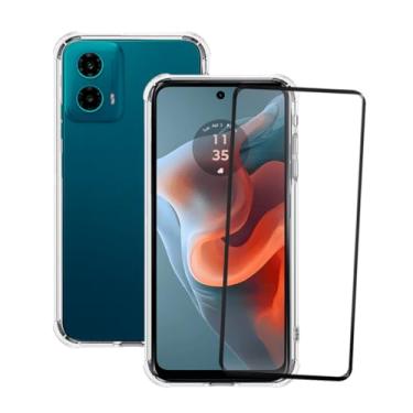 Imagem de Capa Tpu + Pelicula De Vidro 3D P/Moto G34. Tela 6.5 Polegadas