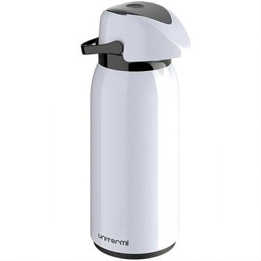 Imagem de Garrafa Térmica Pressão Verona Unitermi 1,8 Litro Café Chá, Branca