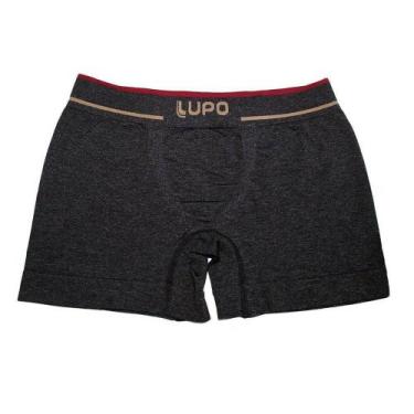Imagem de Cueca Boxer Lupo Masculina Poliamida Cós Elástico Conforto, Cinza, Pre