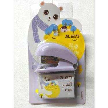 Imagem de Mini Grampeador Pequeno Portátil Para Estudantes  Papelaria Escritório