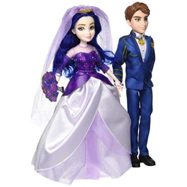 Imagem de Disney Descendants Mal and Ben Dolls, Inspired by Disney The Royal Wedding: A Descendants Story, Toys Include Outfits, Shoes, and Fashion Accessories