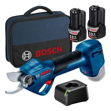 Imagem de Kit Tesoura Poda Podar Galhos Bosch 12v Pro Pruner A Bateria
