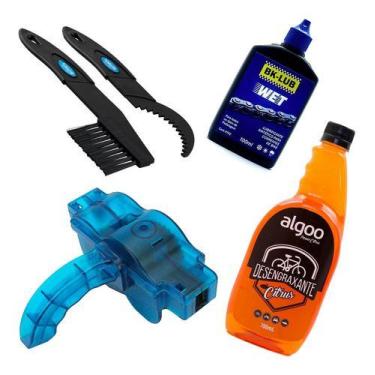 Imagem de Kit Limpa Corrente Limpador De Correntes P/ Bicicleta 5 Em 1 - GTC