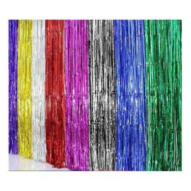 Imagem de Cortina Metalizada Para Festa Painel Decoração - oem, Verde