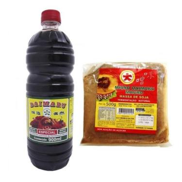 Imagem de Combo Daimaru Macrobiótico Shoyu 900ml + Misso Claro 500g